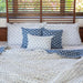 Indigo Harmony Handmade Kantha Stitch Queen Quilt Set-Quilt sets-House of Ekam