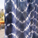 Indigo Shibori Zig Zag Handmade Tie Dye Semi Sheer Curtain-Curtains-House of Ekam