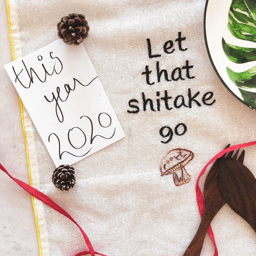 Let That Shitake Go Cotton Tea Towel-Tea Towels-House of Ekam