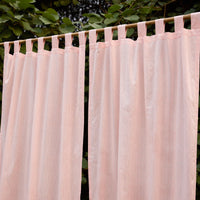 Light Pink Cotton Linen Handloom Curtain-Curtains-House of Ekam
