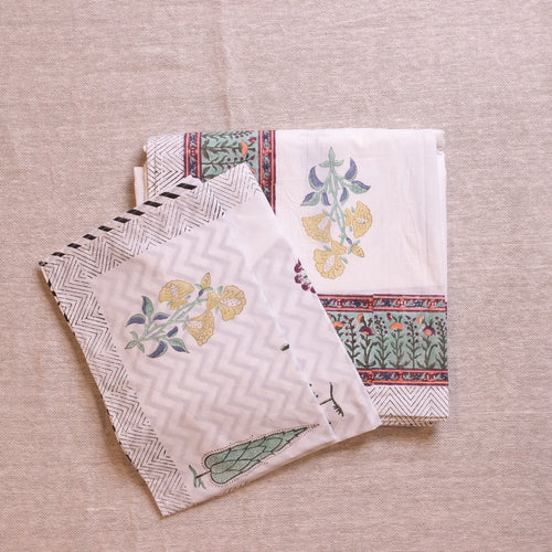 Mughal Garden Delhi Double Bed Bedsheet-Bedsheets-House of Ekam