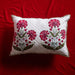 Mughal Red Poppy Pique Cushion Cover-Cushion Covers-House of Ekam