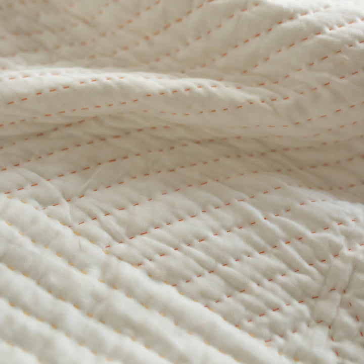 Multicolor Hand Stitch Pique Queen Size Quilt-Quilt sets-House of Ekam