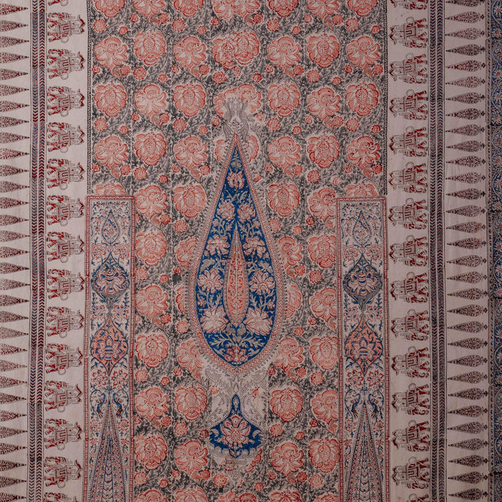 Multicolor Pandu Machilipatnam Kalamkari Palampore Wall Art-Framed Wall Art-House of Ekam