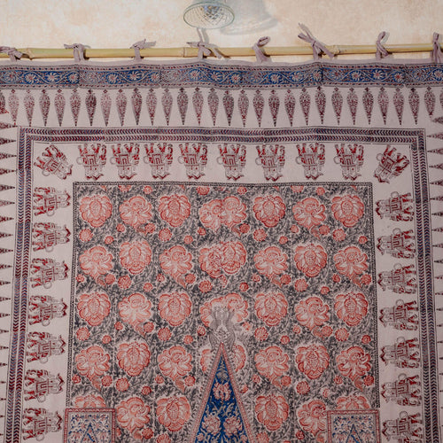 Multicolor Pandu Machilipatnam Kalamkari Palampore Wall Art-Framed Wall Art-House of Ekam