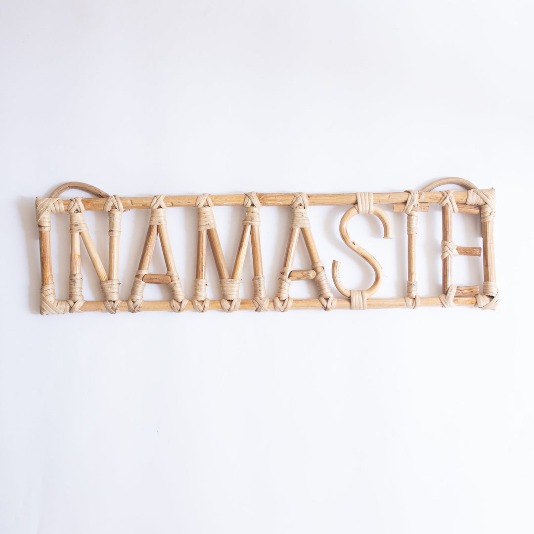 Namaste Rattan Wall Art Quote-Quotes-House of Ekam