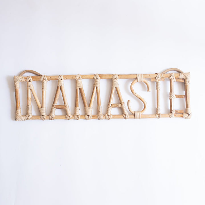 Namaste Rattan Wall Art Quote-Quotes-House of Ekam