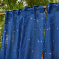 Neel Rong Jamdani Cotton Handloom Curtain-Curtains-House of Ekam