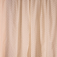 Off-White Chevron Banarsi Curtain-Curtains-House of Ekam