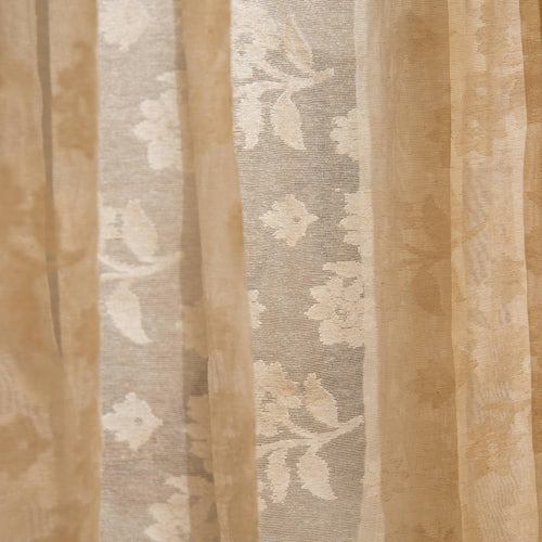 Off-White Floral Banarsi Curtain-Curtains-House of Ekam