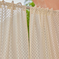 Off-White Juhi Jaal Cotton Silk Banaras Curtain-Curtains-House of Ekam