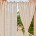 Off-White Paisley Cutwork Cotton Banaras Curtain-Curtains-House of Ekam