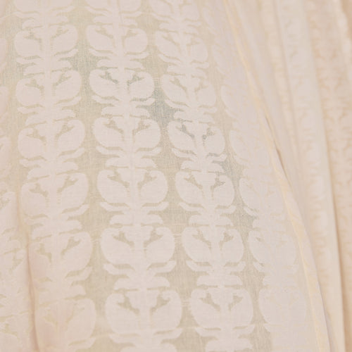 Off-White Paisley Cutwork Cotton Banaras Curtain-Curtains-House of Ekam