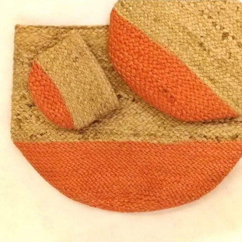 Orange Jute Planter Cum Storage Basket (S,M,L)-Planters-House of Ekam