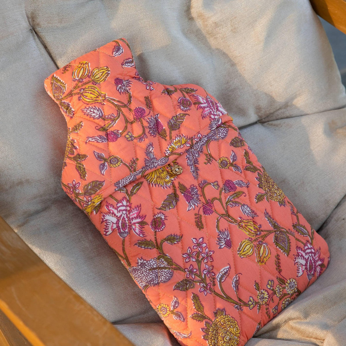 Orange Spring Hot Water Bag Cover-Hot Water Bag Cover-House of Ekam