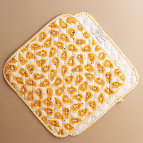 Papaya Oven Mitts and Pot Holder Set-pot holders-House of Ekam