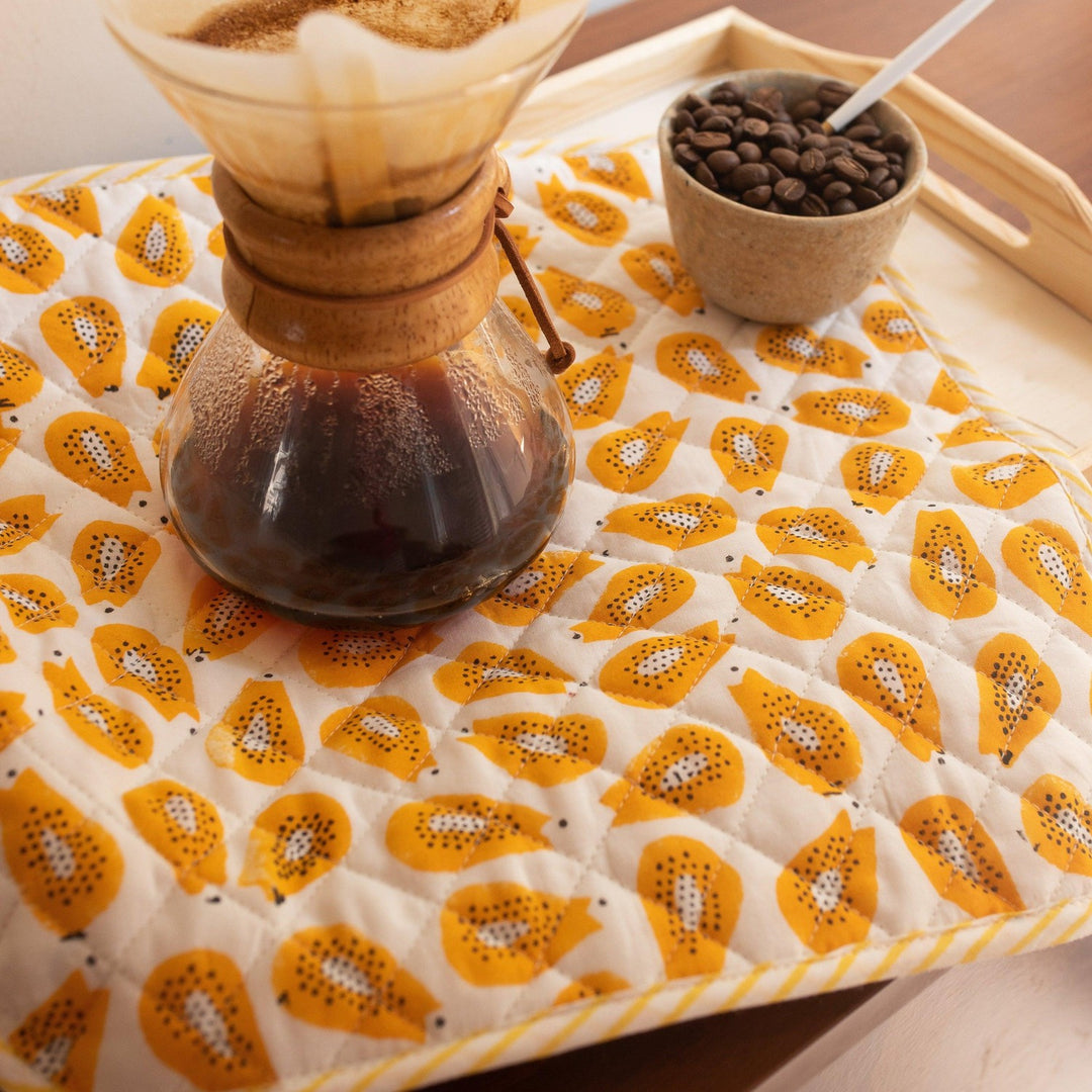 Papaya Pot Holders Set of 2-pot holders-House of Ekam