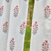 Parijat Pink Blockprint Cotton Slub Curtain-Curtains-House of Ekam