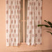 Parijat Pink Blockprint Cotton Slub Curtain-Curtains-House of Ekam