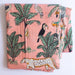 Peach Tropical Safari Hand Screenprinted Cotton Fabric-fabric-House of Ekam