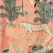 Peach Tropical Safari Hand Screenprinted Cotton Fabric-fabric-House of Ekam