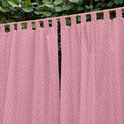 Pink Alphabet Screenprint Kids Sheer Curtain-Curtains-House of Ekam