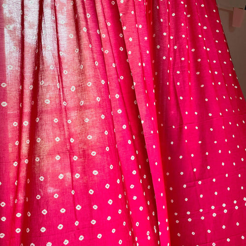 Pink Bandhani Curtain-Curtains-House of Ekam