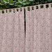 Pink Ditsy Screenprint Kids Cotton Sheer Curtain-Curtains-House of Ekam