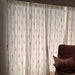 Pink & Green Multi Tilak Blockprint Cotton Slub Curtain-Curtains-House of Ekam