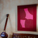 Pink Patch Abstract Hand Embroidery Wall Art-Framed Wall Art-House of Ekam