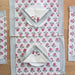 Pink Phool Buti Cotton Placemats & Napkins-Placemats-House of Ekam