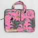 Pink Tropical Safari Laptop Sleeve with Handle-Laptop Sleeves-House of Ekam