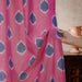 Pink and Blue Varnam Ikat Handloom Curtain-Curtains-House of Ekam