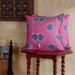 Pink and Blue Varnam Ikat Handloom Cushion Cover-Cushion Covers-House of Ekam