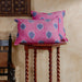 Pink and Blue Varnam Ikat Handloom Cushion Cover-Cushion Covers-House of Ekam