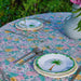 Pink and Green Rose Handblockprinted Table Linen-Table Runners-House of Ekam