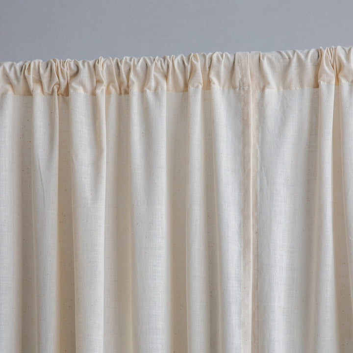 Plain Off White Khadi Handwoven Curtain-Curtains-House of Ekam