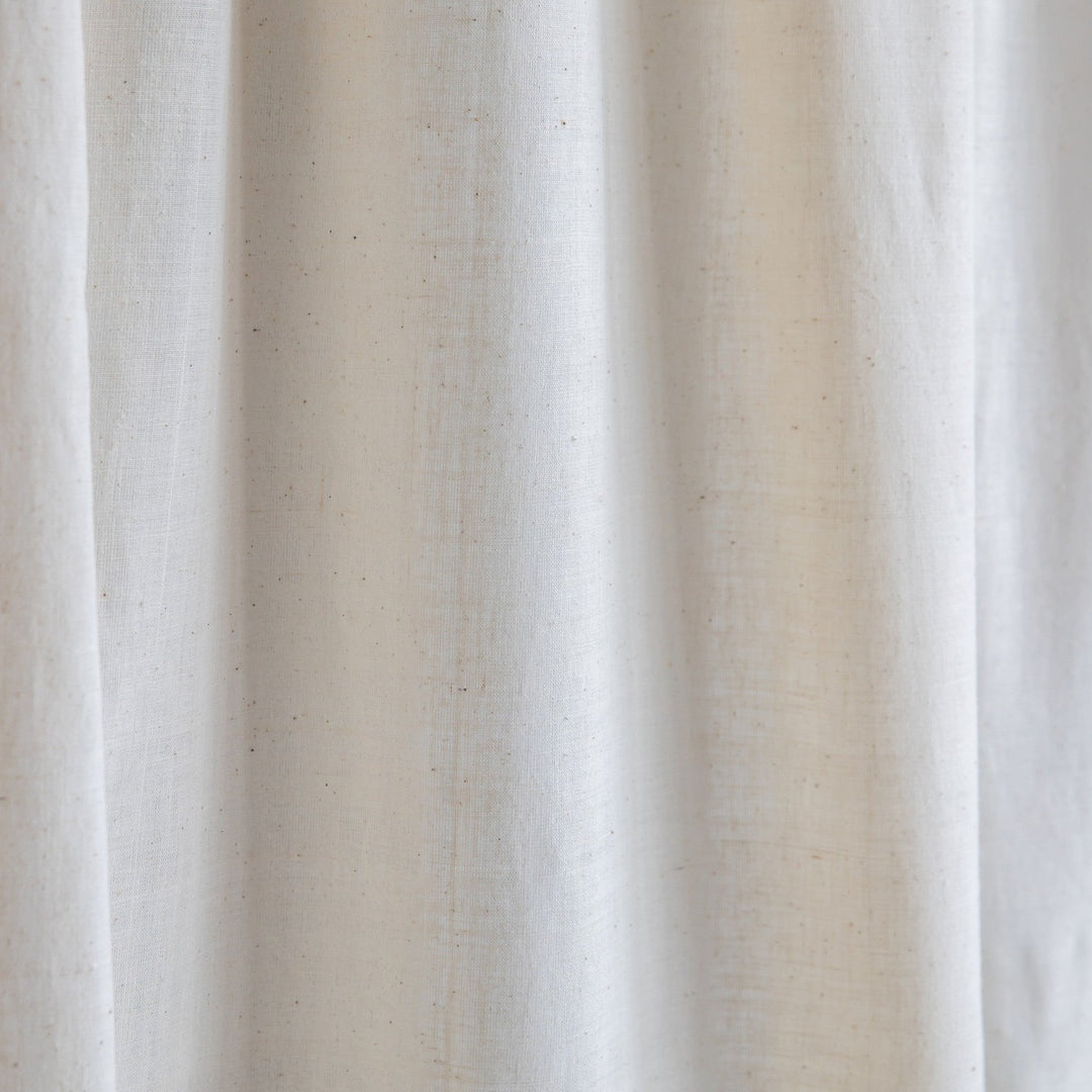 Plain Off White Khadi Handwoven Curtain-Curtains-House of Ekam