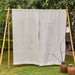 Plain White Cotton Linen Handwoven Curtain-Curtains-House of Ekam
