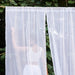 Plain White Kota Doria Cotton Curtain-Curtains-House of Ekam