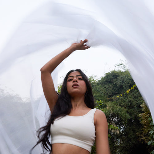 Plain White Kota Doria Cotton Curtain-Curtains-House of Ekam