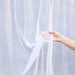 Plain White Kota Doria Cotton Curtain-Curtains-House of Ekam