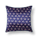 Purple Elephant Blockprint Mashru Silk Cushion Cover-Cushion Covers-House of Ekam