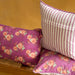 Purple Kentish Rose Blockprinted Cushion Cover-Cushion Covers-House of Ekam