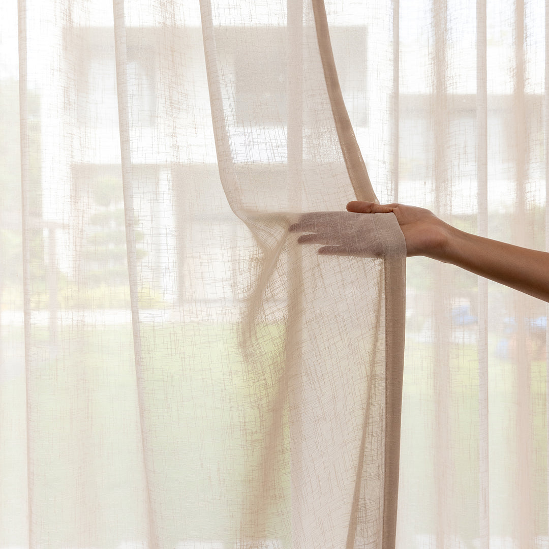 beige linen curtains for home