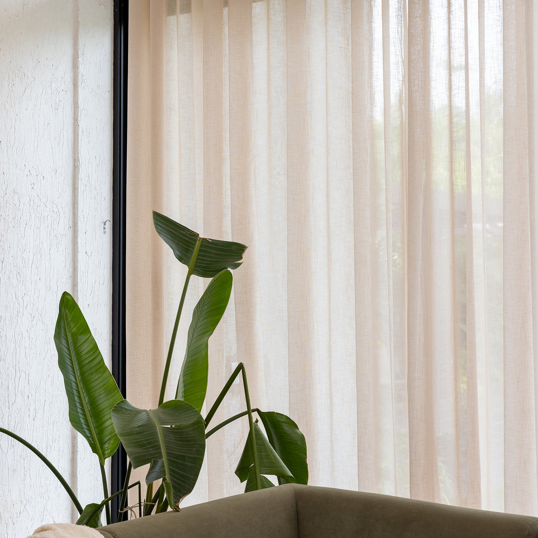 beige linen curtains for home
