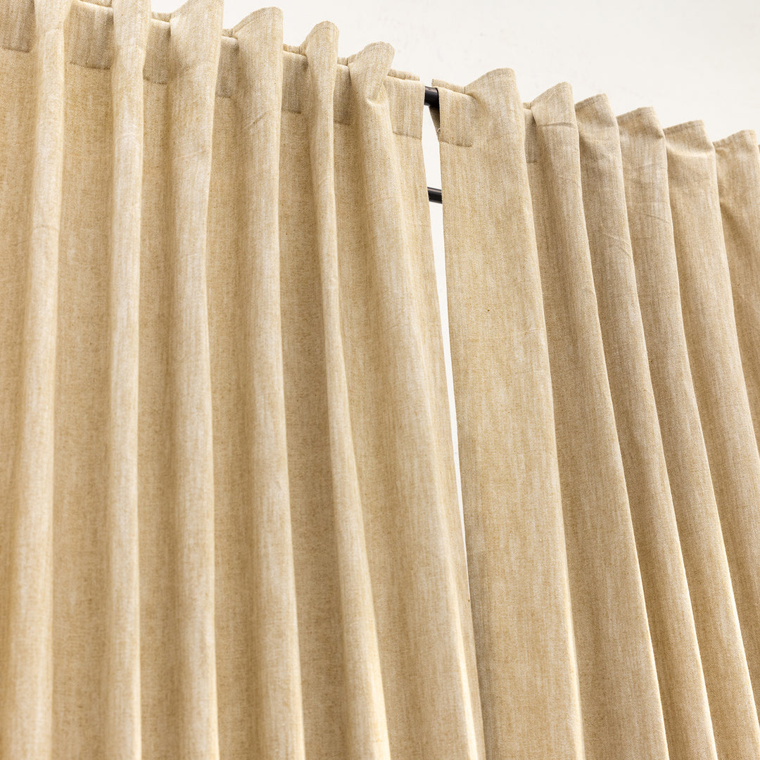 Bronze Cotton Slub Chambray 80% Blackout Curtain