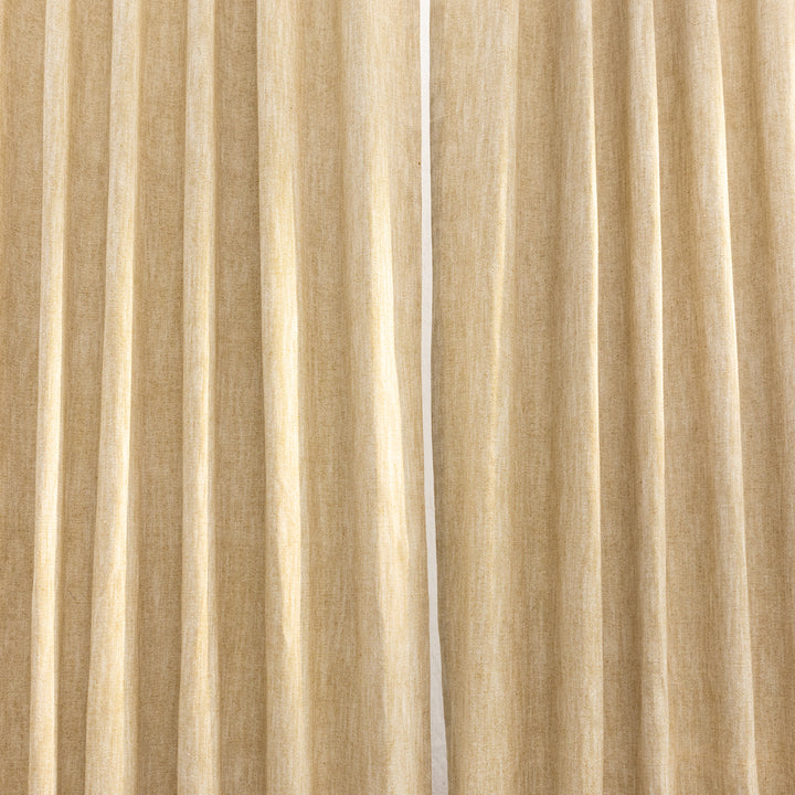 Bronze Cotton Slub Chambray 80% Blackout Curtain