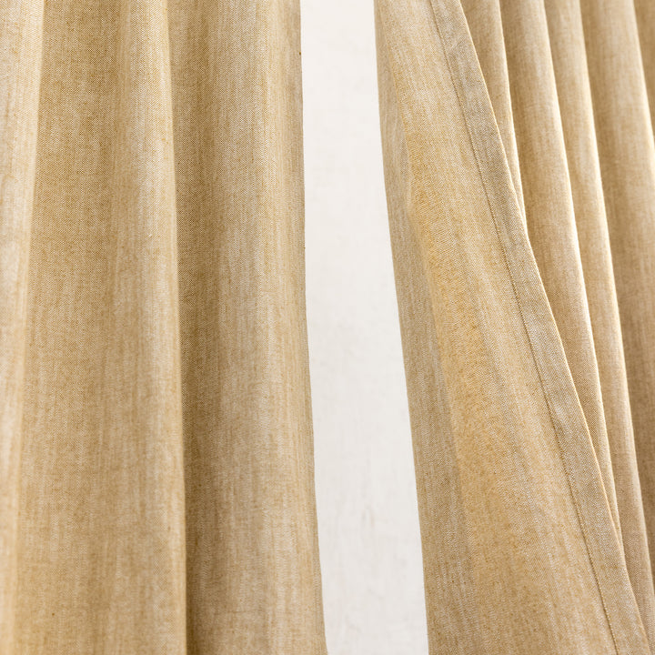 Bronze Cotton Slub Chambray 80% Blackout Curtain