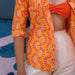 Rainbow Dreams Orange Cotton Shirt-Shirts-House of Ekam